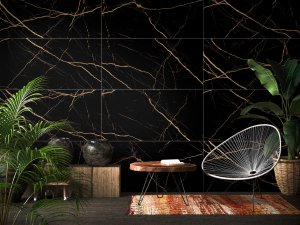 Atlantis Black 60x120 Gold Matt R9