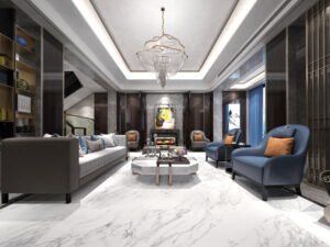 Thassos Platinum 60x120 Silver Matt Carving